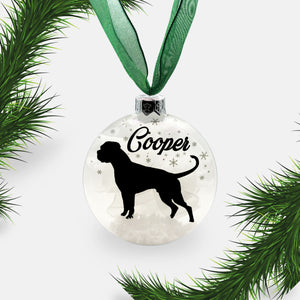 Boxer Dog Glass Personalised Ornament | Custom Christmas Bauble