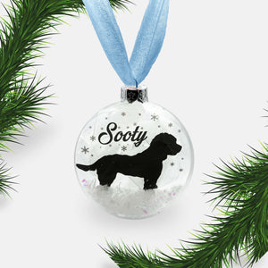 Cockapoo Dog Personalised Ornament | Custom Glass Christmas Bauble