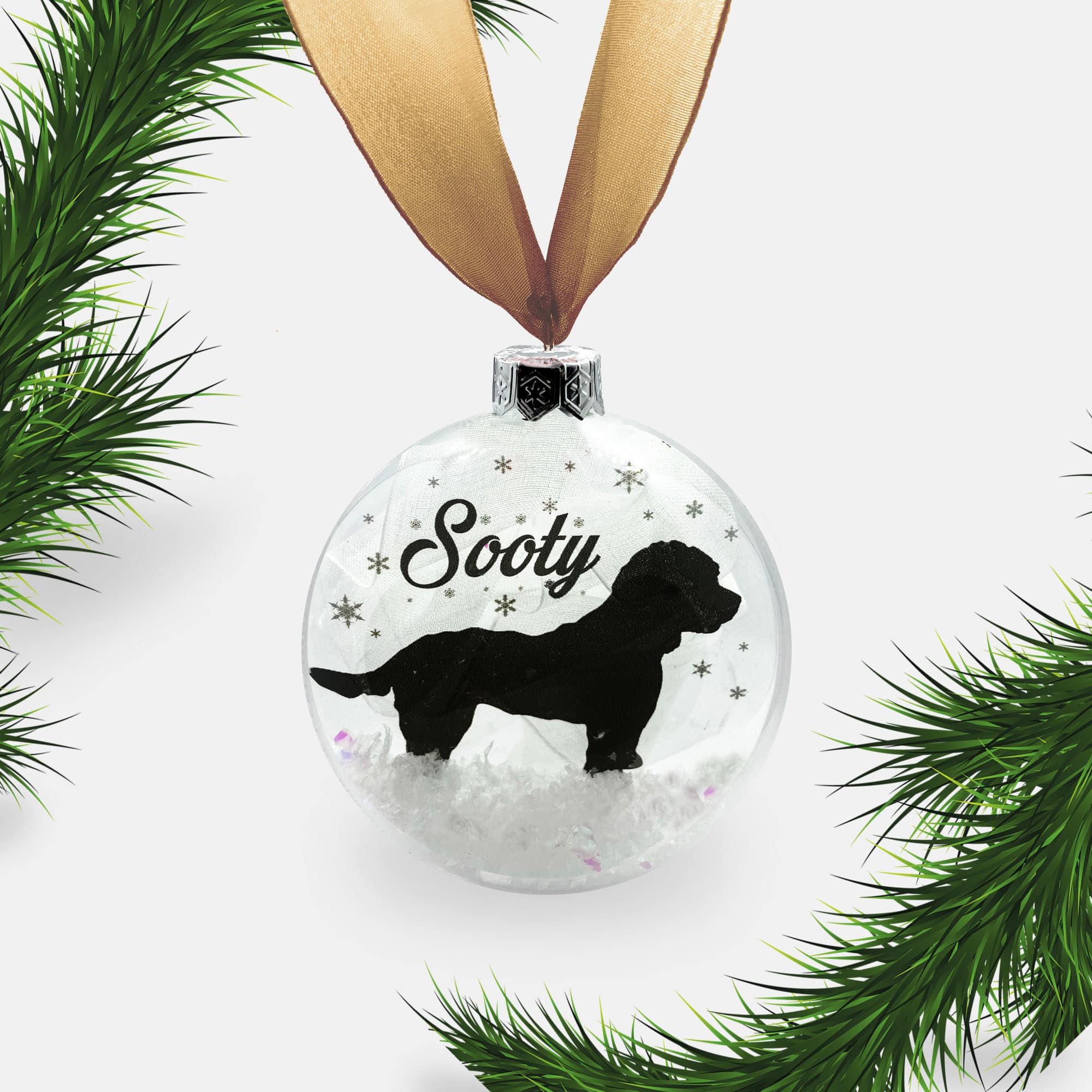 Cockapoo Dog Personalised Ornament | Custom Glass Christmas Bauble