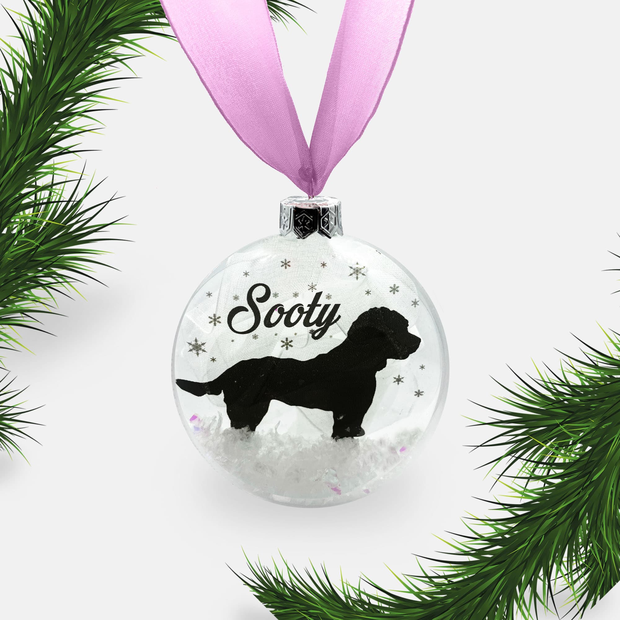 Cockapoo Dog Personalised Ornament | Custom Glass Christmas Bauble