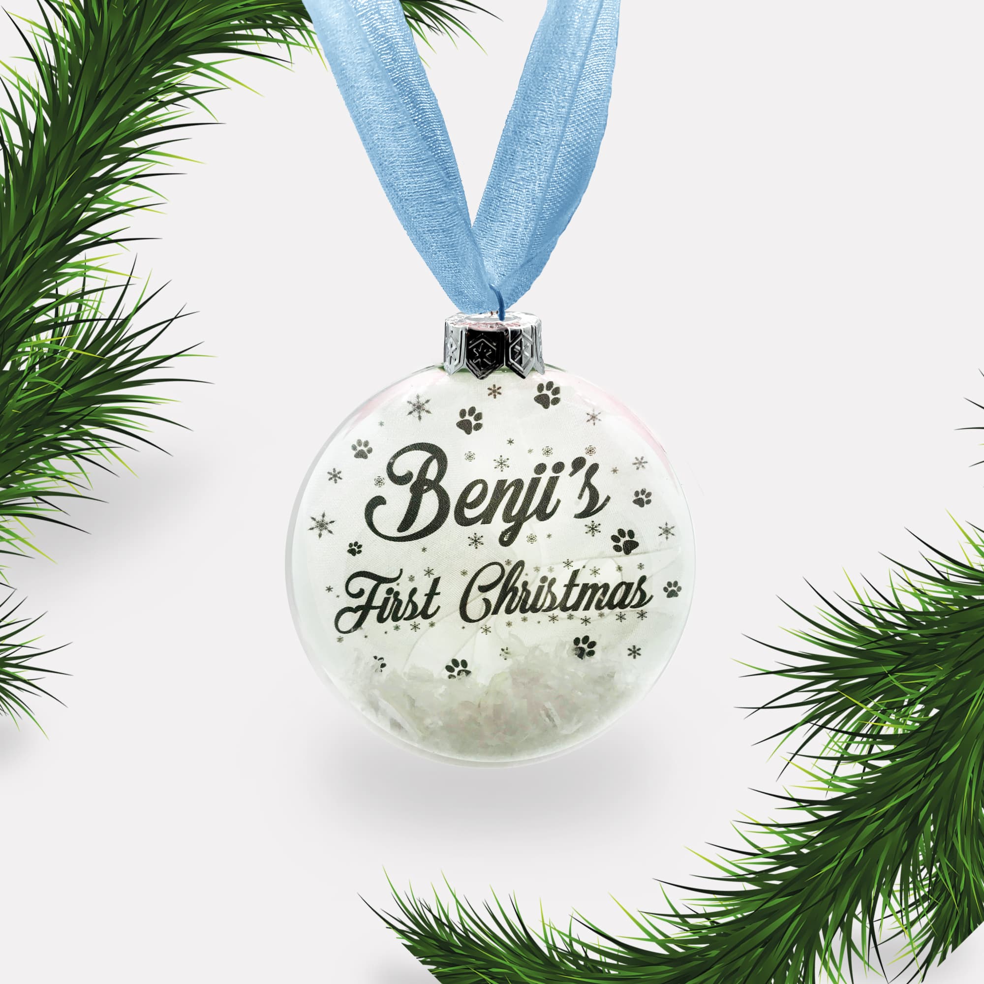 Dog's First Christmas | Personalised Bauble | Glass | Personalized | Pet