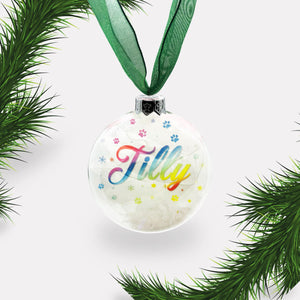 Dog | Cat Personalised Christmas Bauble | Personalized | Glass | Custom | Pet