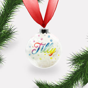 Dog | Cat Personalised Christmas Bauble | Personalized | Glass | Custom | Pet