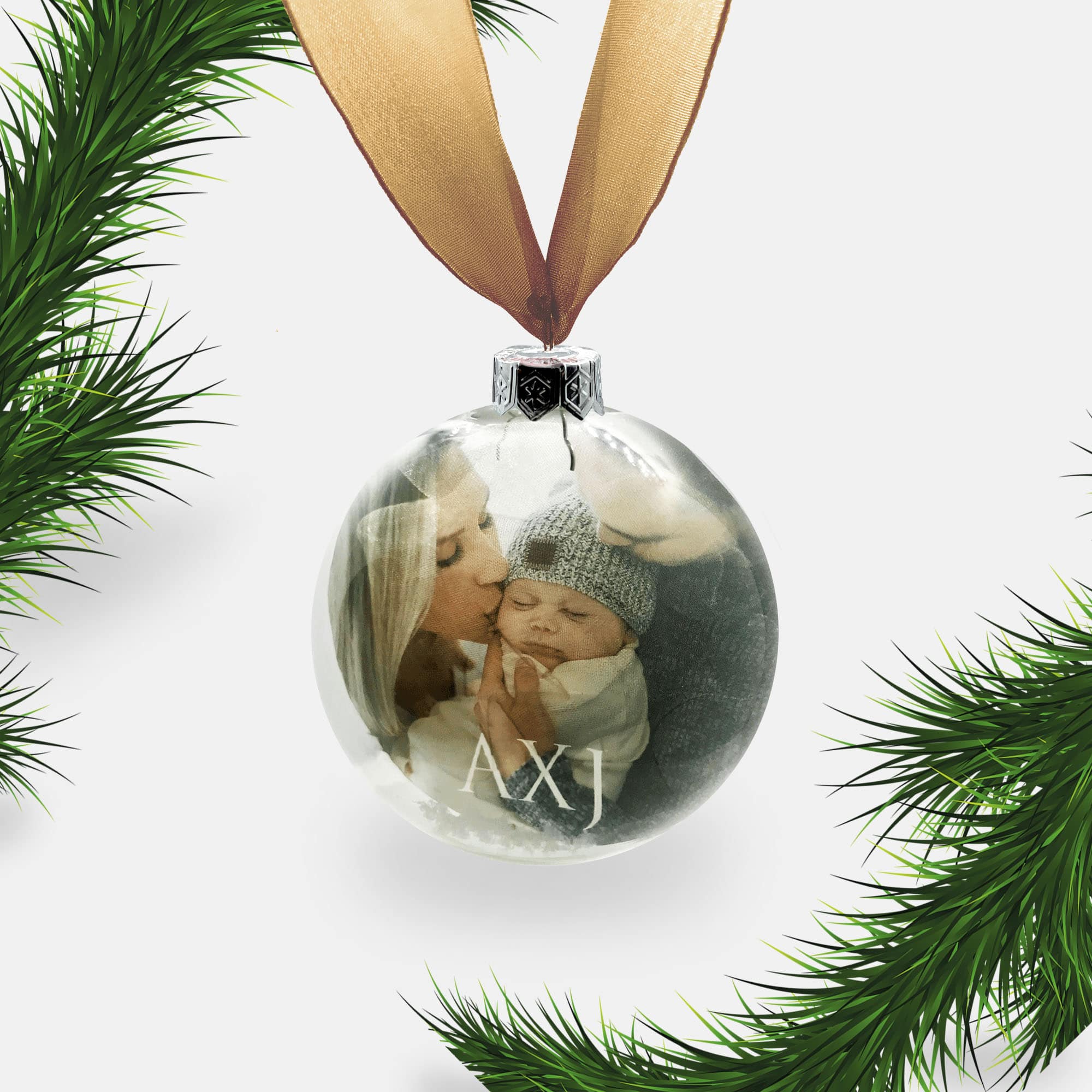 Personalised Glass Photo Christmas Bauble | Custom Ornament | Family | Children | Remembrance