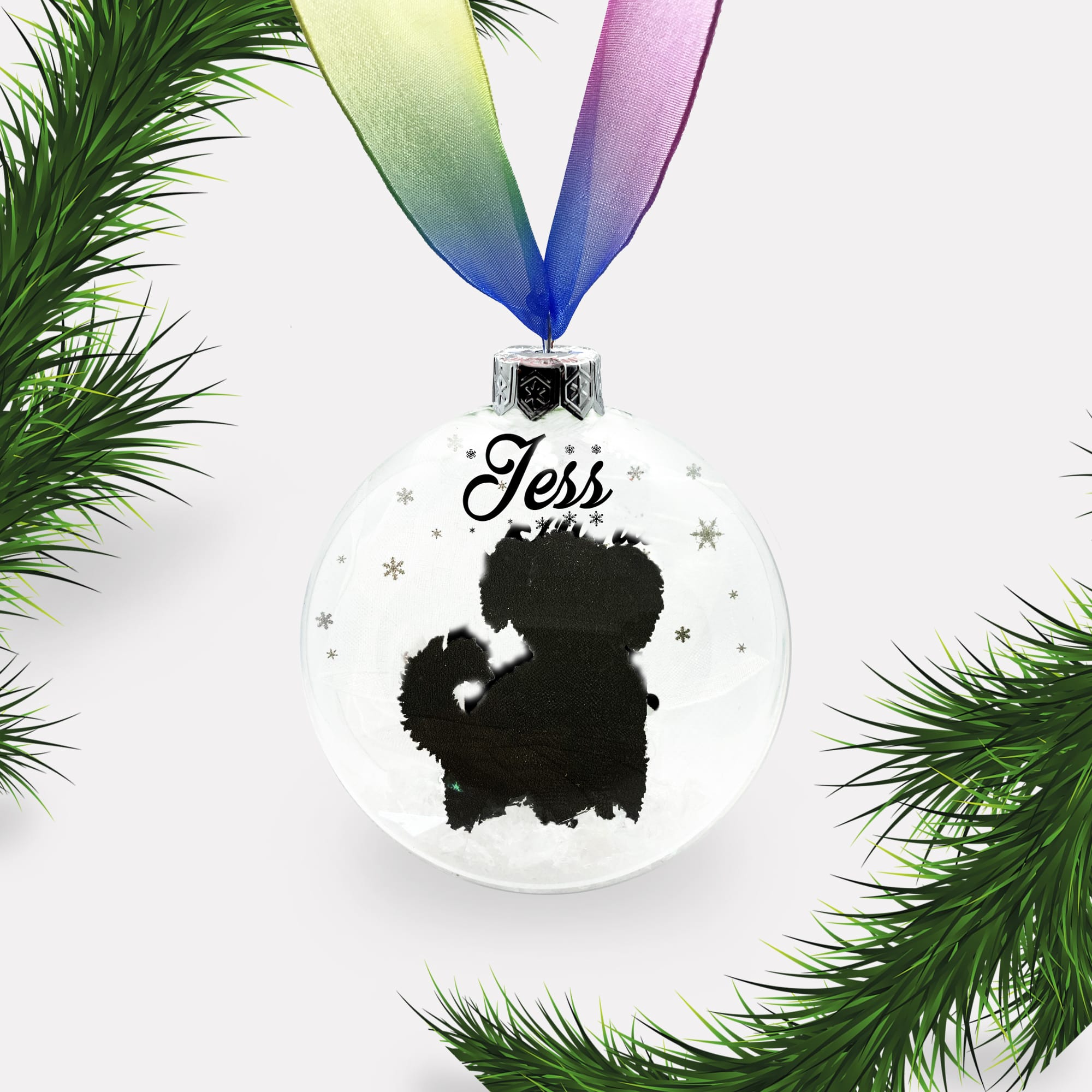 Small Dog | Maltese Terrier | Cross Breed | Personalised Ornament | Custom Glass Christmas Bauble