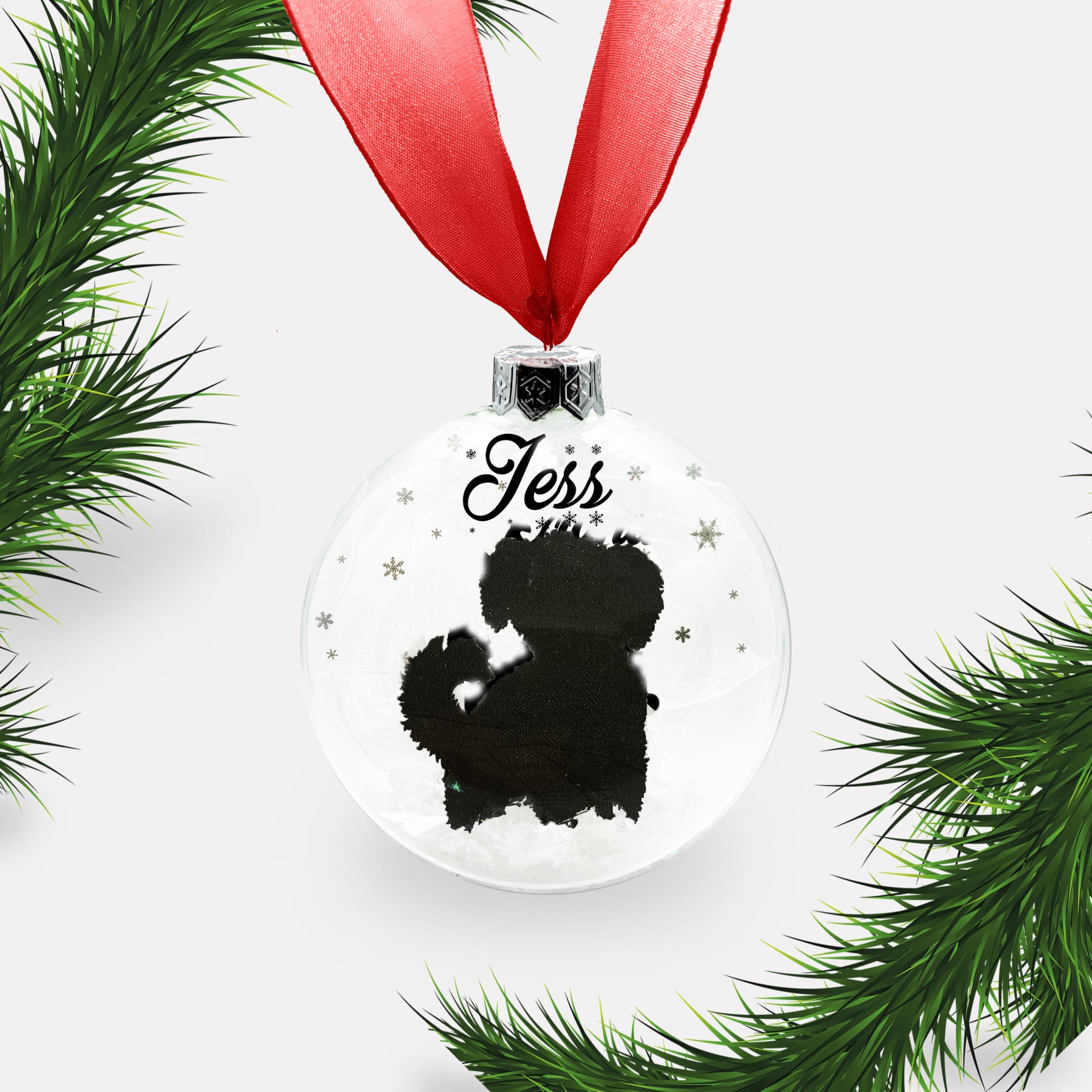 Small Dog | Maltese Terrier | Cross Breed | Personalised Ornament | Custom Glass Christmas Bauble